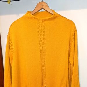 Long mock neck sweater